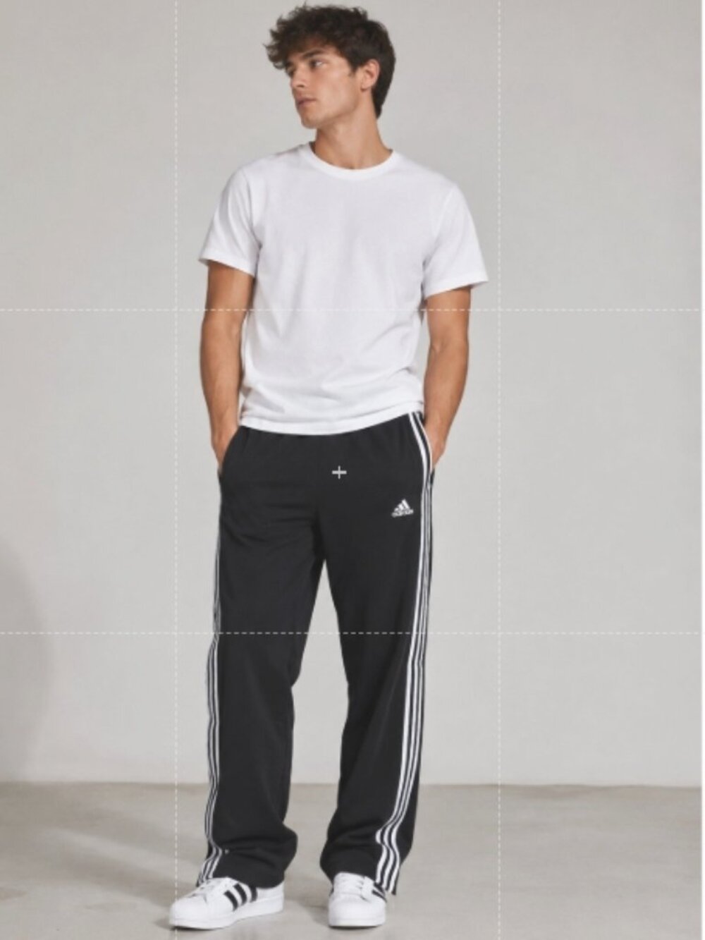 C22 Adidas Men’s Black Activewear Track Pants, Medium, Pre-owned